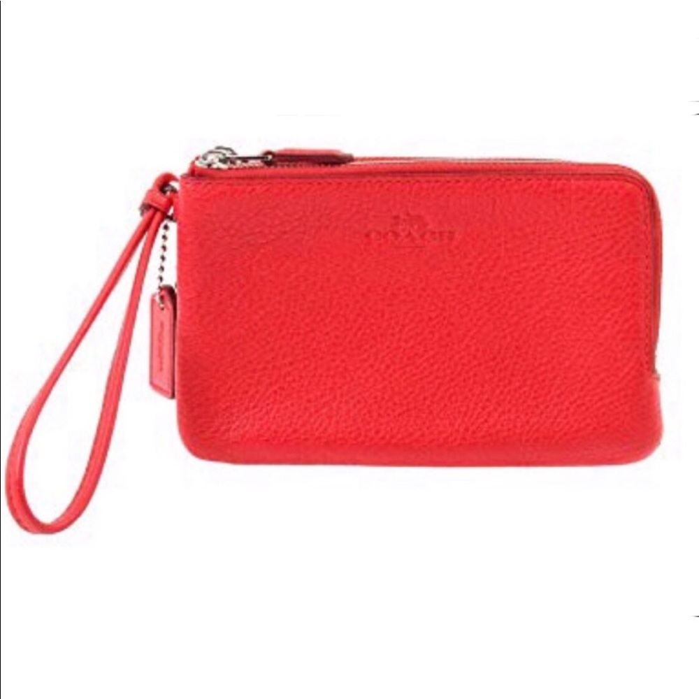 Coach double corner zip wristlet